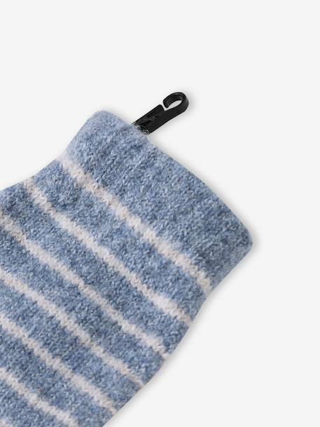 Babykledingset muts, colsjaal en wanten oceaanblauw+taupe - vertbaudet enfant 