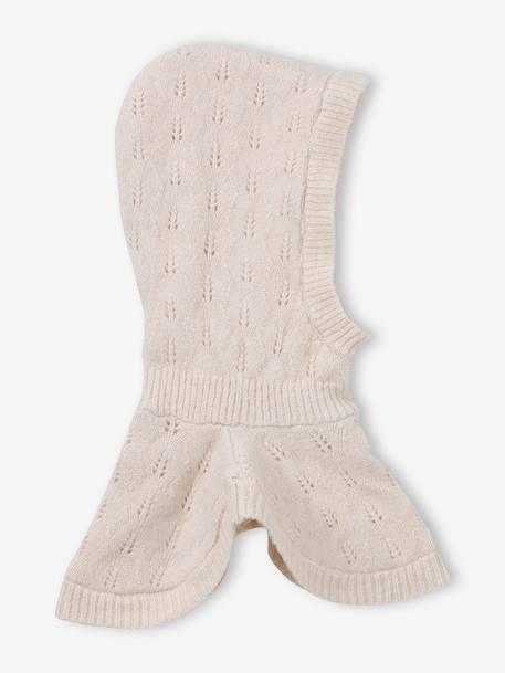 Ensemble bébé fille cagoule et moufles écru - vertbaudet enfant 