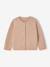 Cardigan broderie dorée coeur bébé beige+ivoire+vieux rose - vertbaudet enfant 