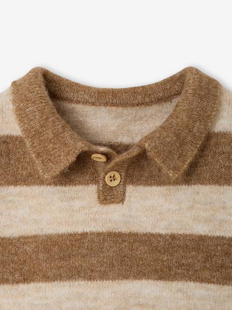 Gestreepte babypolotrui taupe - vertbaudet enfant 