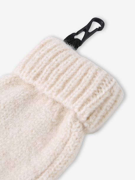 Ensemble bébé fille cagoule et moufles écru - vertbaudet enfant 