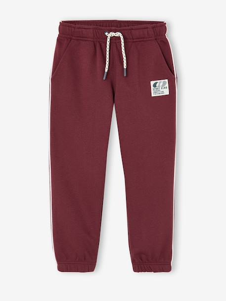 Jongensjoggingbroek bordeauxrood+leigrijs - vertbaudet enfant 