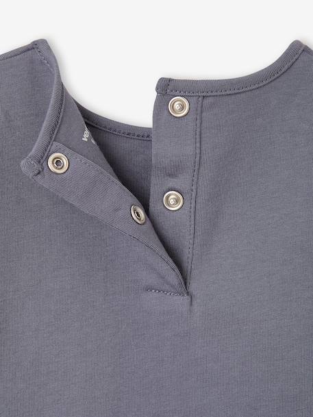 Babyshirt met lange mouwen en hart grijsblauw+lichtroze - vertbaudet enfant 