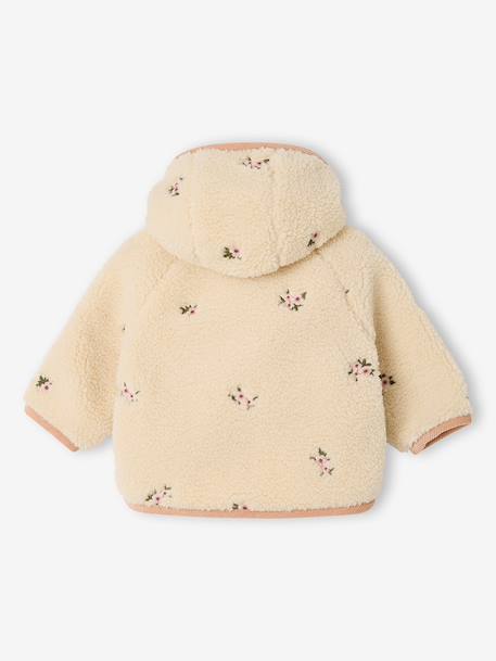 Baby sherpijas met capuchon vanille - vertbaudet enfant 