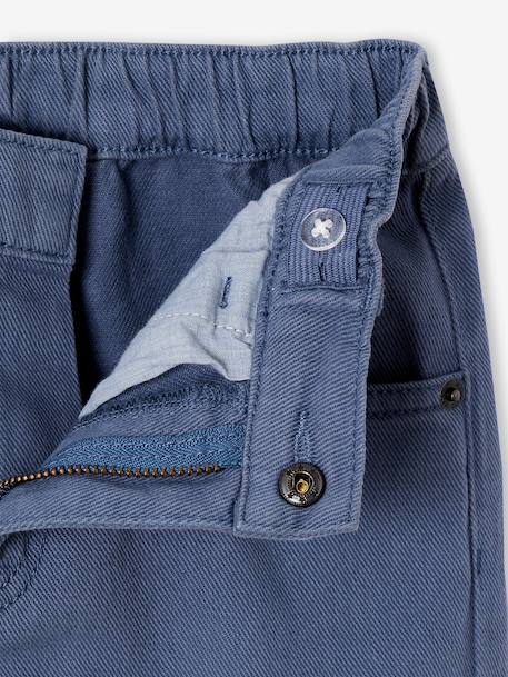 Pantalon battle garçon bleu jean+olive - vertbaudet enfant 