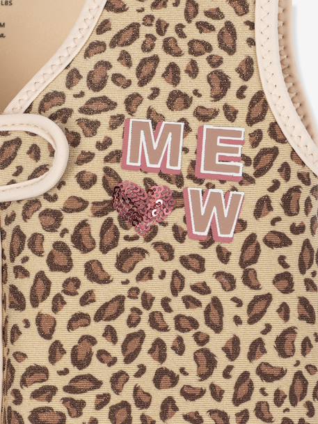 Gilet de flottaison Kitty Leopard marron imprimé - vertbaudet enfant 