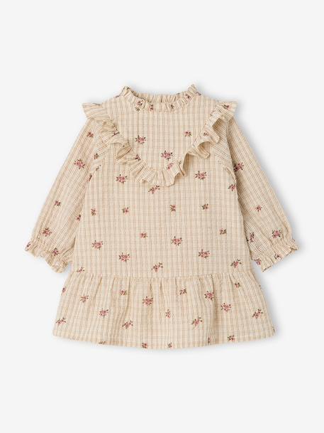 Babyjurk meisje lange mouwen ecru - vertbaudet enfant 
