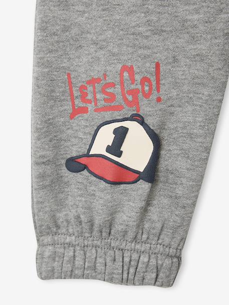 Pantalon jogging garçon gris chiné - vertbaudet enfant 