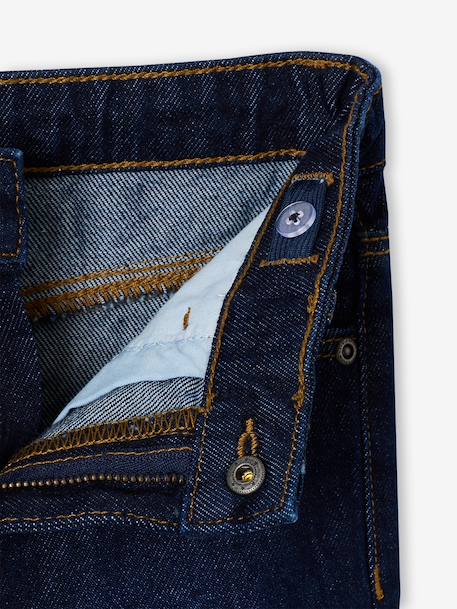 Rechte jeans voor jongens ongewassen denim+stone - vertbaudet enfant 