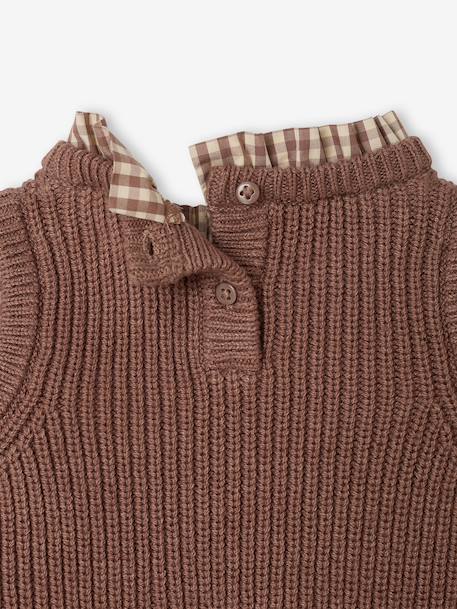 Robe 2 en 1 bébé fille manches longues chocolat - vertbaudet enfant 