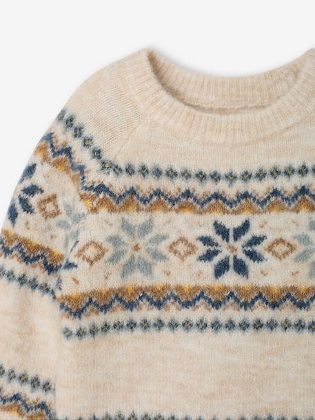Jacquard babytrui jongen gemêleerd beige - vertbaudet enfant 