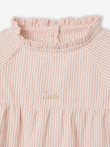 Babyblouse met lange mouwen roze (poederkleur) - vertbaudet enfant 