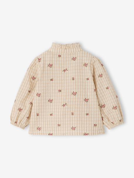 Babyblouse meisjes met lange mouwen ecru - vertbaudet enfant 