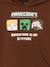 Minecraft hoodie voor jongens chocoladebruin - vertbaudet enfant 
