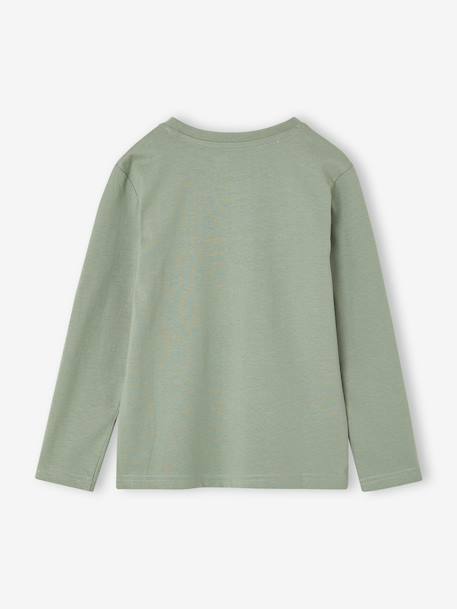 Lot de 3 T-shirts manches longues garçon caramel+lilas+rouille+vert sauge - vertbaudet enfant 