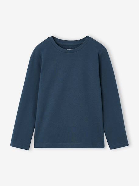 Lot de 3 T-shirts manches longues garçon caramel+lilas+rouille+vert sauge - vertbaudet enfant 