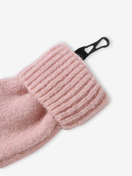 Gebreide meisjesset muts, col en wanten roze (poederkleur) - vertbaudet enfant 