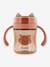 360° drinkbeker met handgrepen Mrs. Cat geel+lichtroze+sinaasappel - vertbaudet enfant 