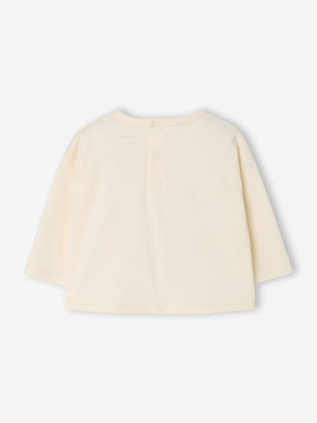 T-shirt manches longues bébé garçon écru - vertbaudet enfant 