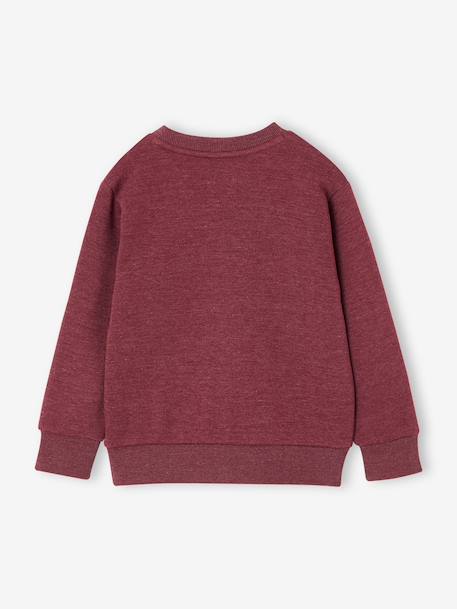 Jongenssweater met print voorop gemêleerd rood+gemêleerd wit+nachtblauw - vertbaudet enfant 