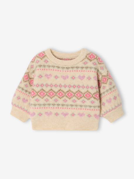 Babytrui met jacquardmotief rozen - vertbaudet enfant 