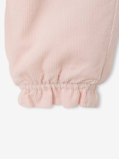 Babypantalon van velours lichtroze - vertbaudet enfant 