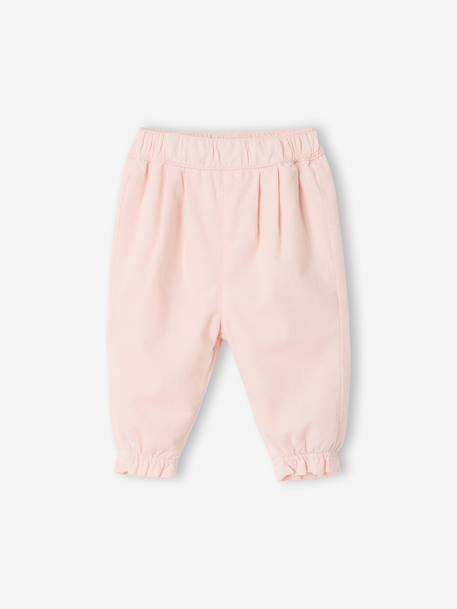 Babypantalon van velours lichtroze - vertbaudet enfant 