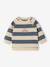 Sweat bébé en molleton bleu grisé+rayé vert+tomette+vert sapin - vertbaudet enfant 