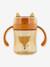 360° drinkbeker met handgrepen Mrs. Cat geel+lichtroze+sinaasappel - vertbaudet enfant 