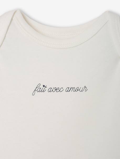 Set van 5 newborn rompers met lange mouw saliegroen - vertbaudet enfant 