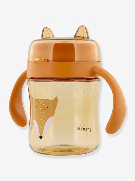 360° drinkbeker met handgrepen Mrs. Cat geel+lichtroze+sinaasappel - vertbaudet enfant 