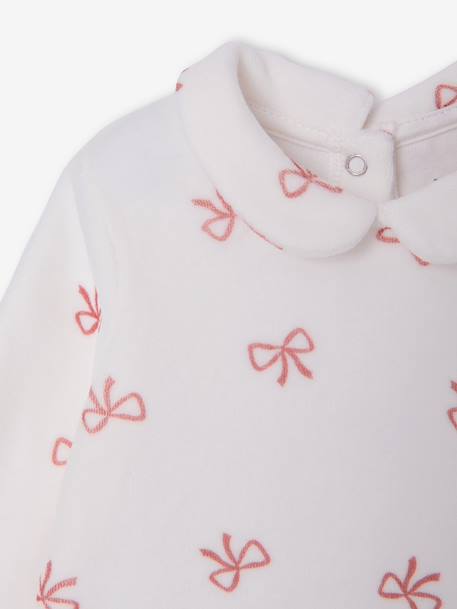 Set van 2 velours babypyjama's meisje gemêleerd beige - vertbaudet enfant 