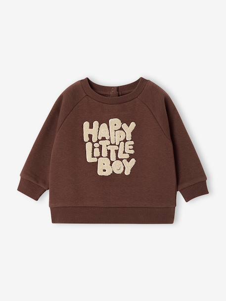 Sweat bébé garçon manches longues marron - vertbaudet enfant 
