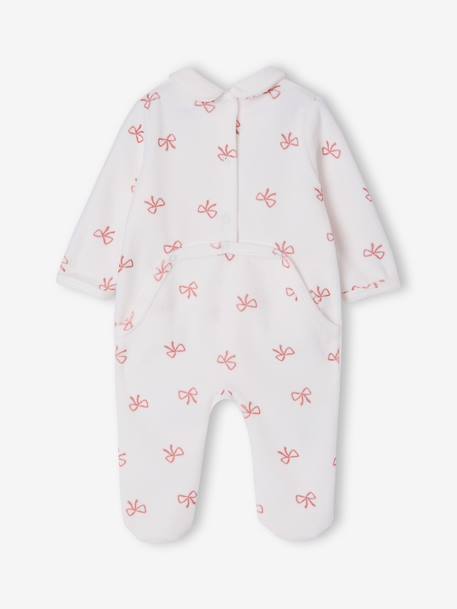 Set van 2 velours babypyjama's meisje gemêleerd beige - vertbaudet enfant 