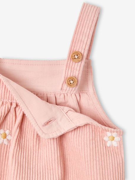 4-delige babyset van velours lichtroze - vertbaudet enfant 