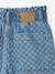 Wijde jeans in paperbagstijl met bloemmotieven voor meisjes denimgrijs+grijs+lichtblauw - vertbaudet enfant 