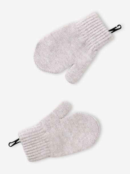 3-delige meisjesset muts, col en wanten zandbeige - vertbaudet enfant 