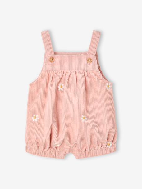 4-delige babyset van velours lichtroze - vertbaudet enfant 