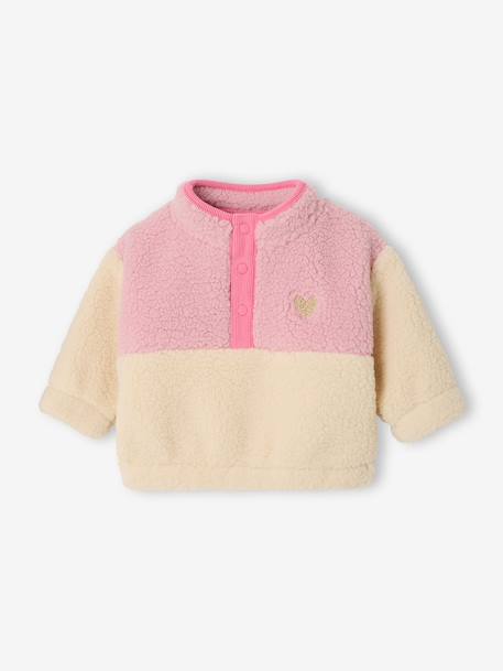 Sweat bébé fille manches longues rose - vertbaudet enfant 