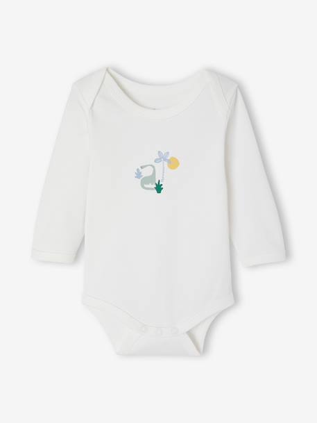 Lot de 5 bodies bébé garçon manches longues écru - vertbaudet enfant 