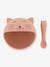 Set repas bébé Mr. Lion rose pâle - vertbaudet enfant 