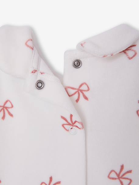 Set van 2 velours babypyjama's meisje gemêleerd beige - vertbaudet enfant 