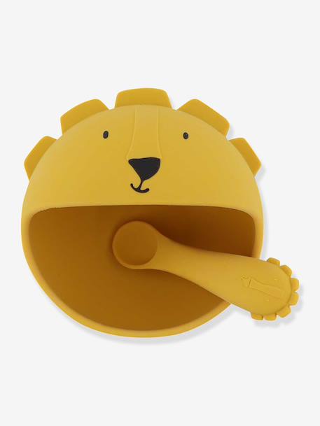 Set repas bébé Mr. Lion jaune+rose pâle+vert - vertbaudet enfant 