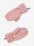 Gebreide meisjesset muts, col en wanten roze (poederkleur) - vertbaudet enfant 