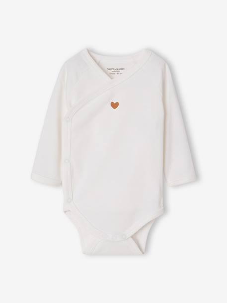 Lot de 5 bodies naissance fille manches longues écru - vertbaudet enfant 