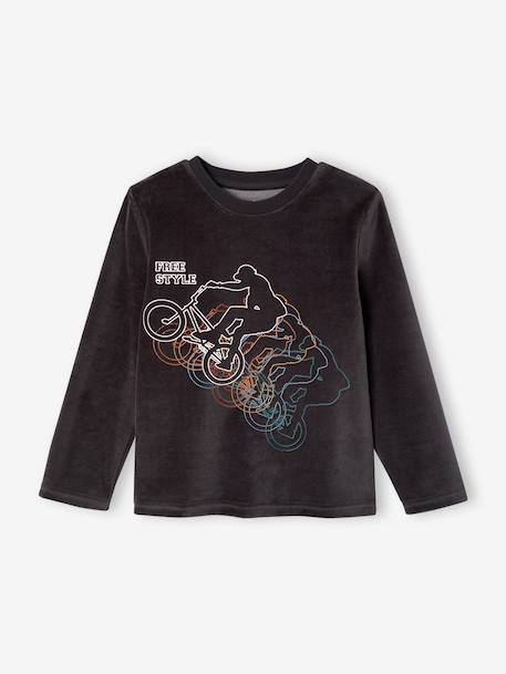 Set van 2 velours jongenspyjama's antraciet - vertbaudet enfant 