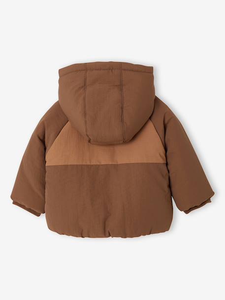 Doudoune bébé garçon à capuche cacao - vertbaudet enfant 