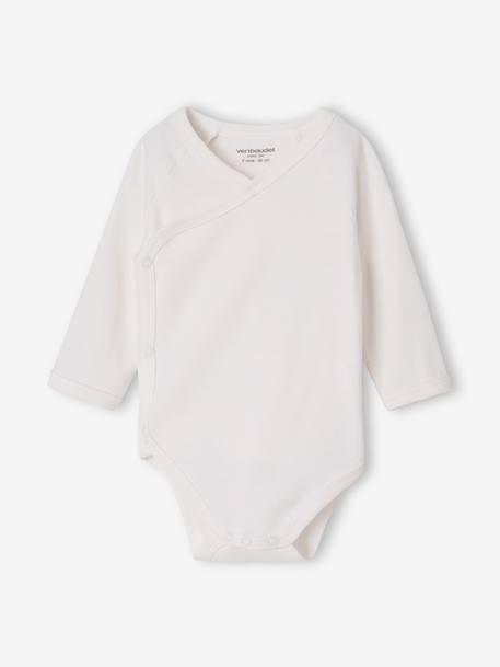 Lot de 5 bodies naissance fille manches longues écru - vertbaudet enfant 