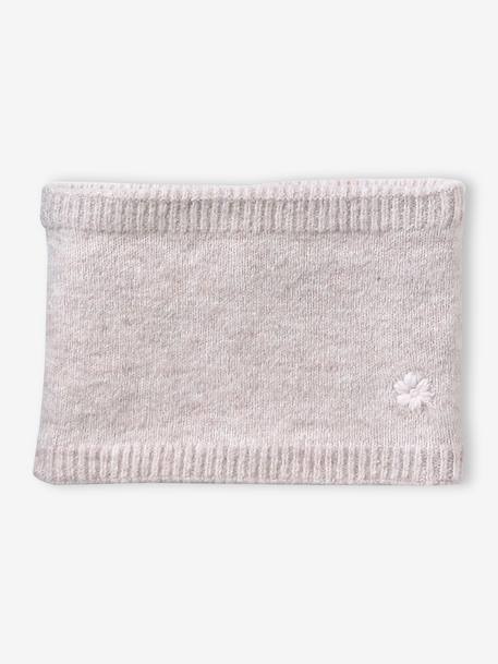 Ensemble fille tricot bonnet, snood et gants sable - vertbaudet enfant 