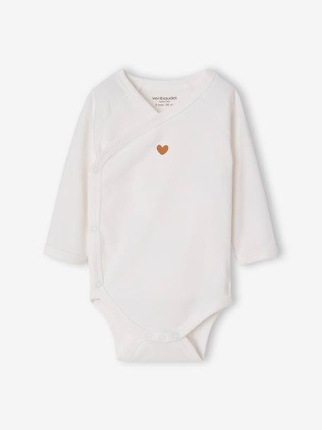 Lot de 5 bodies naissance fille manches longues écru - vertbaudet enfant 